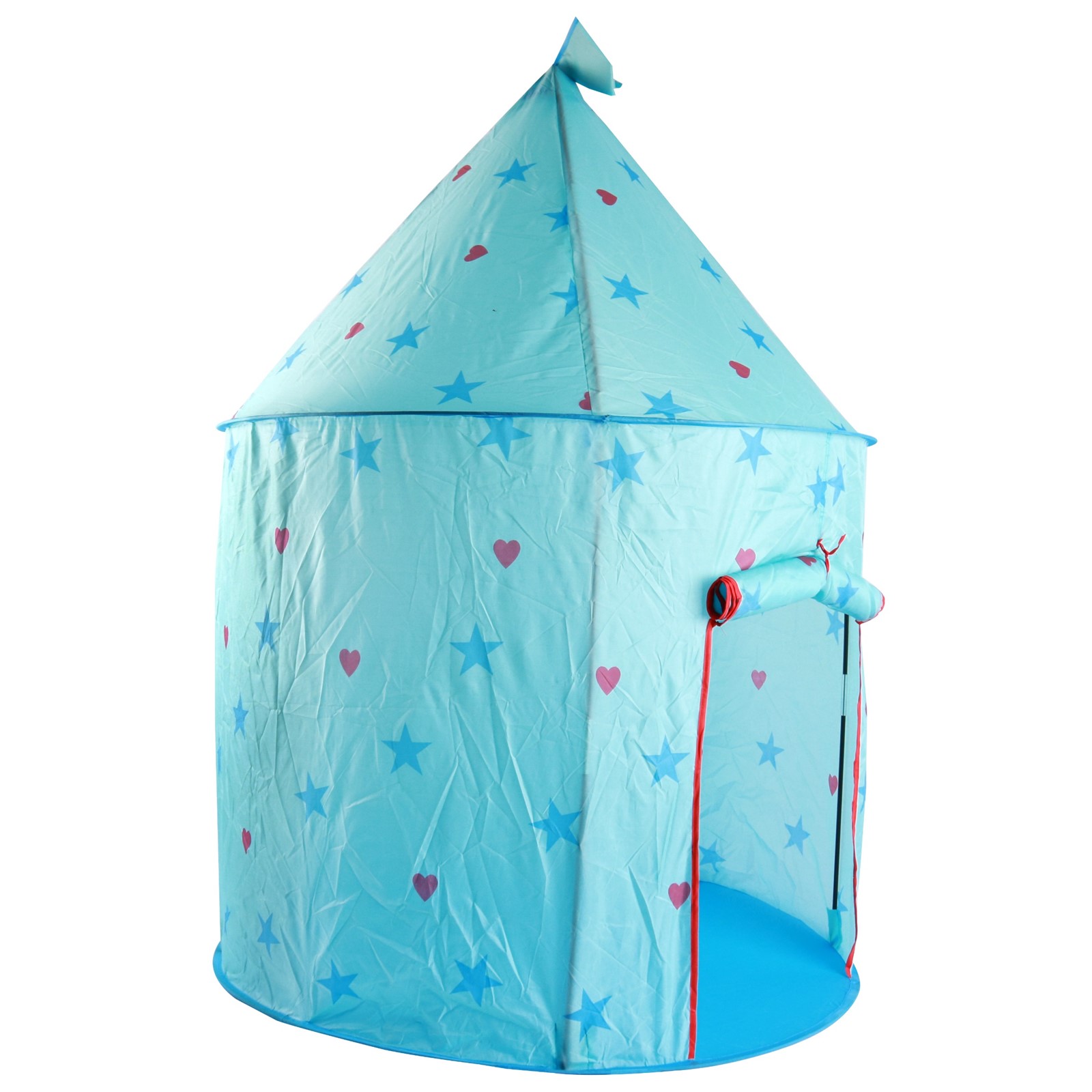 Vokodo Princess Castle Magical Play Tent with Stars Easy Folding Kids Blue Playhouse Boosts Imagination and Creativity Indoor Outdoor Adventure Toy House for Children Boys Girls Toddlers